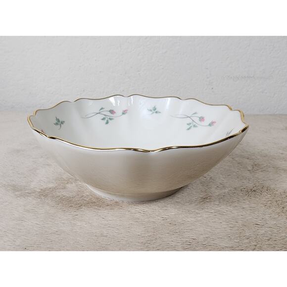 Lenox Bowl Rose Manor Gold Trim 90's New w/ Box 5 1/2" Made in USA Vintage - Picture 5 of 14